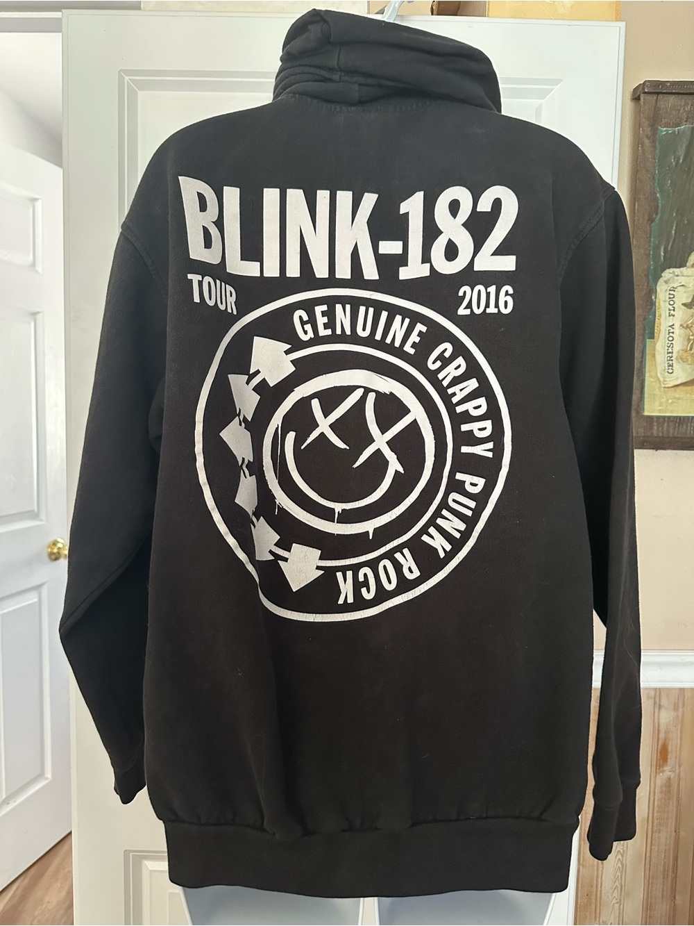 Blink-182 Black Tour Hoodie - 2016 Genuine Punk Rock Graphic